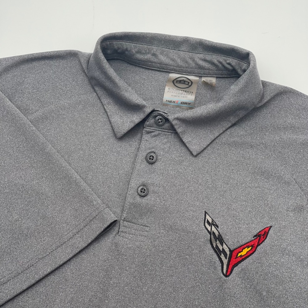 Stormtech Performance‎ Corvette Polo Shirt Mens XL Gray Short Sleeve